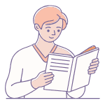 Person looking into HuisFind Services.